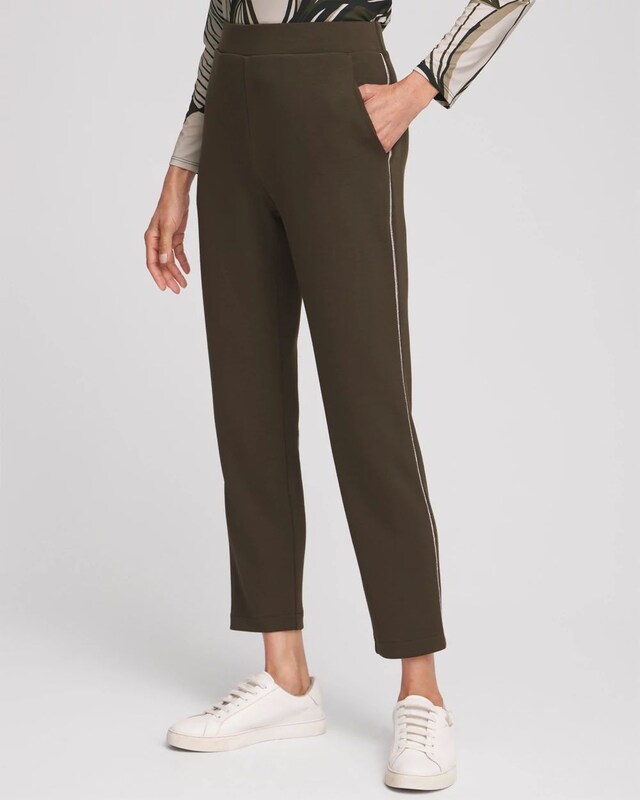 Zenergy Caviar Bead Scuba Ankle Pants